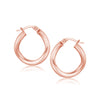 Load image into Gallery viewer, 14k Rose Gold Italian Twist Hoop Earrings (5/8 inch Diameter)