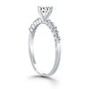 Load image into Gallery viewer, 14k White Gold Diamond Engagement Ring with Shared Prong Diamond Accents