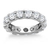 Load image into Gallery viewer, 14k White Gold Round Diamond Studded Eternity Ring