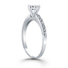 Load image into Gallery viewer, 14k White Gold Classic Diamond Pave Solitaire Engagement Ring