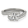 Load image into Gallery viewer, 14k White Gold Round Diamond Bypass Style Engagement Ring (1 1/2 cttw)