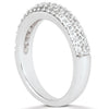 Load image into Gallery viewer, 14k White Gold Triple Multi-Row Micro- Pave Diamond Wedding Ring Band