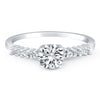 Load image into Gallery viewer, 14k White Gold Shared Prong Accent Diamond Engagement Ring