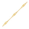 Load image into Gallery viewer, 14k Yellow Gold Anklet with Fancy Diamond Shape Filigree Stations