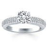 Load image into Gallery viewer, 14k White Gold Triple Row Pave Diamond Engagement Ring