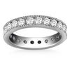 Load image into Gallery viewer, 14k White Gold Antique Channel Set Round Diamond Eternity Ring