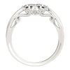 Load image into Gallery viewer, Two Stone Diamond Ring With Milgrain Design In 14k White Gold (3/4 cttw)