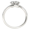 Load image into Gallery viewer, Two Stone Bypass Diamond Ring in 14k White Gold (3/4 cttw)