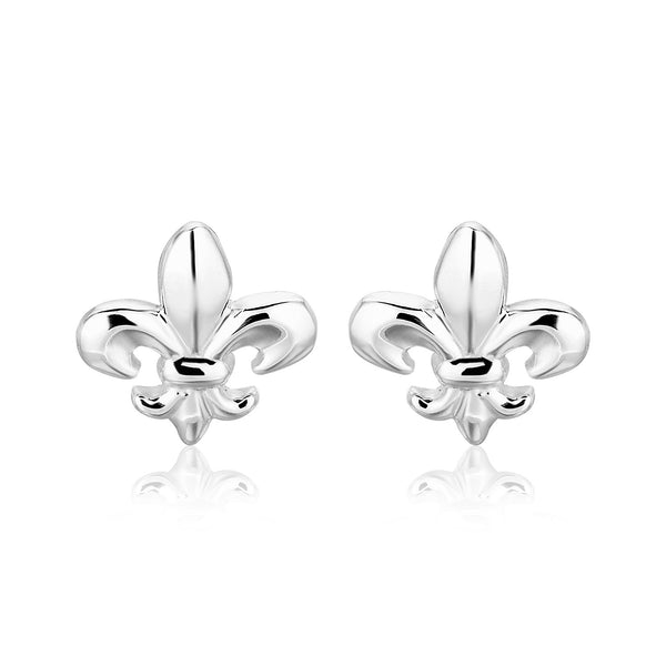 Sterling Silver Fluer De Lis Earrings