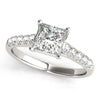 Load image into Gallery viewer, 14k White Gold Trellis Set Princess Cut Diamond Engagement Ring (1 1/4 cttw)