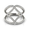 Load image into Gallery viewer, 14k White Gold Entwined Design Diamond Dual Band Ring (3/4 cttw)