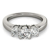 Load image into Gallery viewer, 14k White Gold Timeless 3 Stone Round Diamond Engagement Ring (1 cttw)