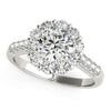 Load image into Gallery viewer, 14k White Gold Round Diamond Halo Engagement Ring (2 1/2 cttw)