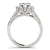 Load image into Gallery viewer, 14k White Gold Round Diamond Halo Engagement Ring (2 1/2 cttw)