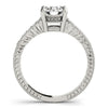 Load image into Gallery viewer, 14k White Gold Round Antique Style Diamond Engagement Ring (1 1/8 cttw)