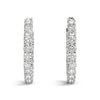 Load image into Gallery viewer, 14k White Gold Two Sided Prong Set Diamond Hoop Earrings (3 1/2 cttw)