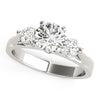 Load image into Gallery viewer, 14k White Gold 3 Stone Prong Setting Diamond Engagement Ring (1 3/8 cttw)