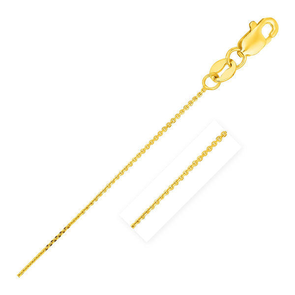 14k Yellow Gold Cable Link Chain 0.5mm