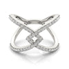 Load image into Gallery viewer, 14k White Gold Fancy Entwined Design Diamond Ring (1/2 cttw)