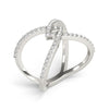 Load image into Gallery viewer, 14k White Gold Fancy Entwined Design Diamond Ring (1/2 cttw)