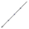 Load image into Gallery viewer, Sterling Silver Woven Bracelet with Blue Sapphire Stations