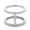 Load image into Gallery viewer, 14k White Gold Dual Band Bridge Style Diamond Ring (3/8 cttw)