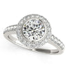 Load image into Gallery viewer, 14k White Gold Pave Style Diamond Engagement Ring (1 3/8 cttw)