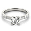 Load image into Gallery viewer, 14k White Gold Single Row Shank Round Diamond Engagement Ring (1 1/3 cttw)