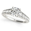Load image into Gallery viewer, 14k White Gold Antique Tapered Shank Diamond Engagement Ring (1 3/8 cttw)