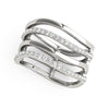 Load image into Gallery viewer, 14k White Gold Multiple Band Design Ring with Diamonds (3/8 cttw)