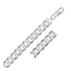 Load image into Gallery viewer, Rhodium Plated 13.6mm Sterling Silver Curb Style Chain