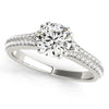 Load image into Gallery viewer, 14k White Gold Double Prong Multirow Band Diamond Engagement Ring (1 1/8 cttw)