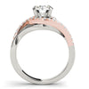 Load image into Gallery viewer, 14k White And Rose Gold Bypass Diamond Engagement Ring (1 1/4 cttw)