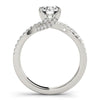 Load image into Gallery viewer, 14k White Gold Fancy Prong Split Shank Diamond Engagement Ring (1 1/4 cttw)