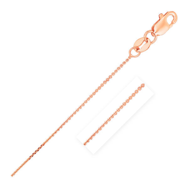 14k Rose Gold Cable Link Chain 0.5mm