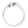 Load image into Gallery viewer, 14k White Gold Bezel Set Curved Band Two Stone Diamond Ring (1/2 cttw)