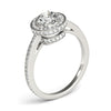 Load image into Gallery viewer, 14k White Gold Round Diamond Engagement Ring with Pave Set Halo (1 1/2 cttw)