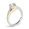 Load image into Gallery viewer, 14k Two Tone Gold Split Shank Style Diamond Engagement Ring (1 1/4 cttw)