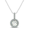 Load image into Gallery viewer, 14k White Gold Diamond Halo Round Style Pendant (5/8 cttw)