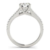 Load image into Gallery viewer, 14k White Gold Split Shank Round Pronged Diamond Engagement Ring (1 1/8 cttw)