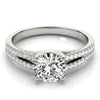 Load image into Gallery viewer, 14k White Gold Split Shank Round Diamond Engagement Ring (1 1/8 cttw)