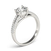 Load image into Gallery viewer, 14k White Gold Split Shank Round Diamond Engagement Ring (1 1/8 cttw)