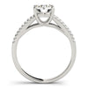 Load image into Gallery viewer, 14k White Gold Split Shank Round Diamond Engagement Ring (1 1/8 cttw)