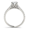 Load image into Gallery viewer, 14k White Gold Prong Set Graduated Diamond Engagement Ring (1 7/8 cttw)