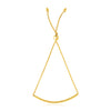 Load image into Gallery viewer, 14k Yellow Gold Smooth Curved Bar Lariat Design Bracelet