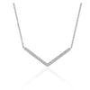Load image into Gallery viewer, Diamond Chevron Pendant in 14k White Gold (1/3 cttw)