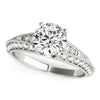 Load image into Gallery viewer, 14k White Gold Pronged Round Antique Diamond Engagement Ring (1 1/2 cttw)