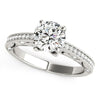 Load image into Gallery viewer, 14k White Gold Antique Pronged Round Diamond Engagement Ring (1 1/8 cttw)