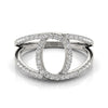 Load image into Gallery viewer, 14k White Gold Diamond Loop Style Dual Band Ring (1/2 cttw)