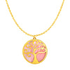 Load image into Gallery viewer, 14k Yellow Gold and Mother of Pearl Tree of Life Necklace